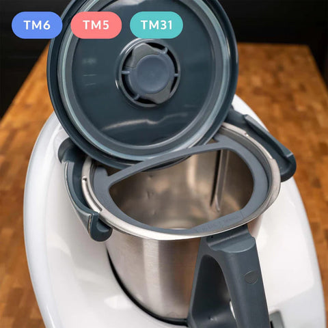 Deckelhalter und Abstreifhilfe kompatibel mit Vorwerk Thermomix TM6 TM5 TM31
