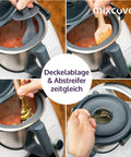 Deckelhalter und Abstreifhilfe kompatibel mit Vorwerk Thermomix TM6 TM5 TM31