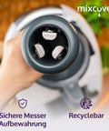 mixcover Spiralschneider Gemüsenudeln schneiden kompatibel mit Thermomix TM6 TM5