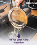 Edelstahl Sieb Abgieß-Hilfe Wiegeteller Spritzschutz für Thermomix TM6 und TM5