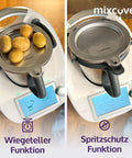 Edelstahl Sieb Abgieß-Hilfe Wiegeteller Spritzschutz für Thermomix TM6 und TM5