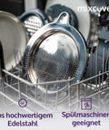 Edelstahl Sieb Abgieß-Hilfe Wiegeteller Spritzschutz für Thermomix TM6 und TM5