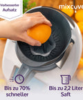 Saftpresse, Orangenpresse, Zitruspresse kompatibel mit Vorwerk Thermomix TM6 und TM5, einfach entsaften, Entsafter