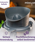 Saftpresse, Orangenpresse, Zitruspresse kompatibel mit Vorwerk Thermomix TM6 und TM5, einfach entsaften, Entsafter