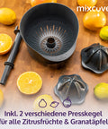 Saftpresse, Orangenpresse, Zitruspresse kompatibel mit Vorwerk Thermomix TM6 und TM5, einfach entsaften, Entsafter