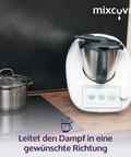 mixcover Steamy Wasserdampf-Ableiter Dampfaufsatz Dunstabzug Möbelschutz steam pipe aus Silikon kompatibel mit Thermomix TM6 TM5 TM31 Monsieur Cuisine Connect Monsieur Cuisine Smart