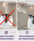 mixcover Steamy Wasserdampf-Ableiter Dampfaufsatz Dunstabzug Möbelschutz steam pipe aus Silikon kompatibel mit Thermomix TM6 TM5 TM31 Monsieur Cuisine Connect Monsieur Cuisine Smart