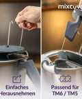 Mixtopf Verkleinerung für Thermomix TM6 TM5 Häcksel Helfer, Verkleinert den Mixtopf für effizienteres Häckseln, Pürieren ,Schneiden