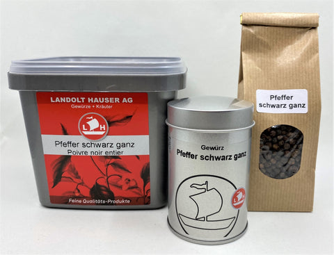 Pfeffer schwarz ganz 