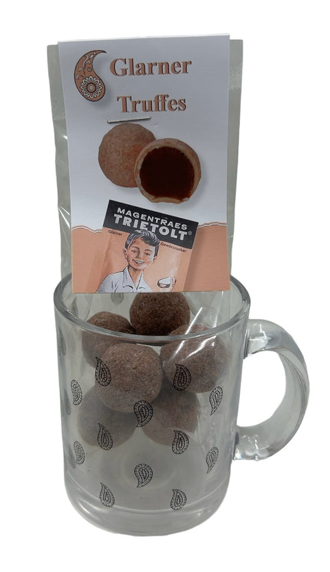 Geschenk Glarner Tasse mit Truffes