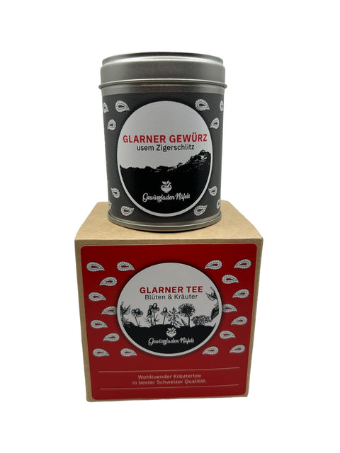 Geschenk Glarner Tee Beutel + Glarner Gewürz