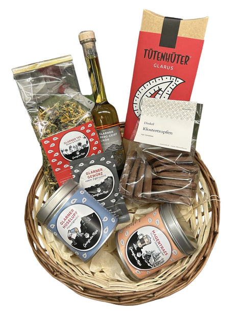 Geschenkkorb Glarus + Tütenhüter