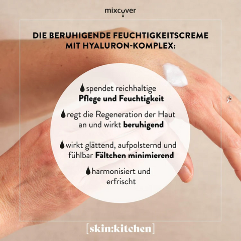 Naturkosmetik Hyaluron Gesichtscreme für Küchenmaschinen wie Thermomix oder Monsieur Cuisine Connect, Monsieur Cuisine Smart