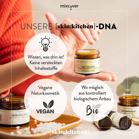 Naturkosmetik Hyaluron Gesichtscreme für Küchenmaschinen wie Thermomix oder Monsieur Cuisine Connect, Monsieur Cuisine Smart