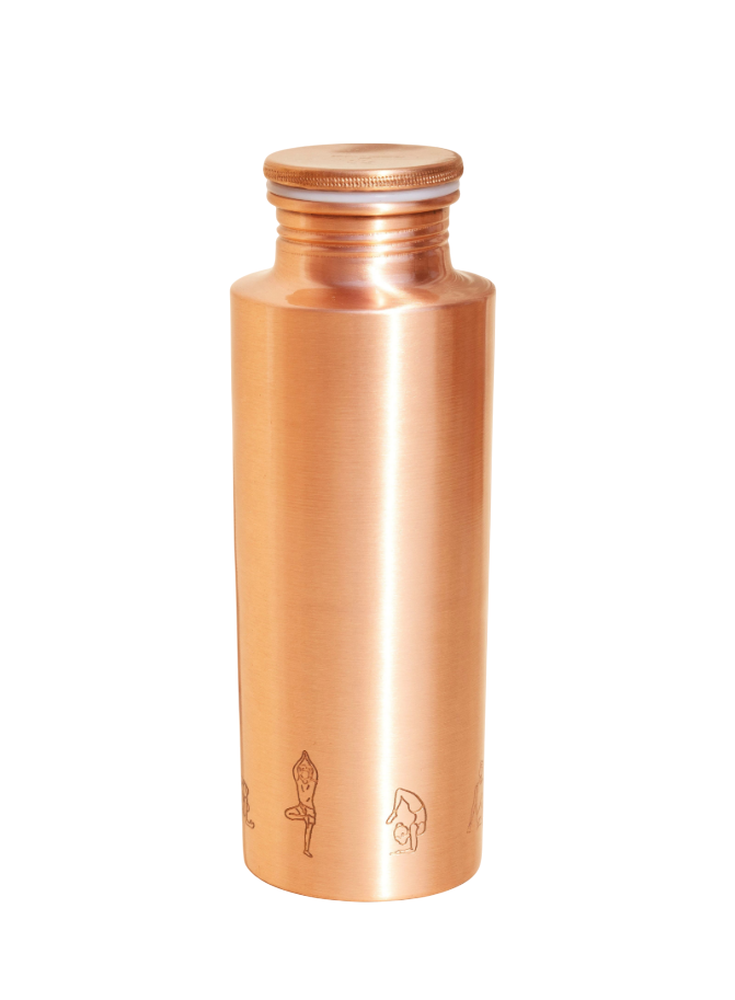 Ayurvedische Kupfer-Trinkflasche Aus Massivem Kupfer – Gesundes Wasser Trinken, Weniger Zucker, Stylisch & Nachhaltig